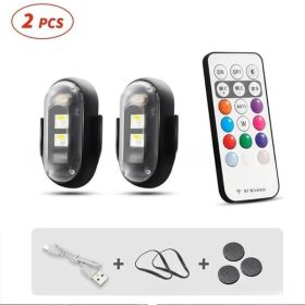 fWireless Remote Control Colorful Strobe Light (Option: 2 Lights With Remote Control)